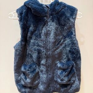 Tommy Hilfiger Girls Faux Fur Hooded Vest